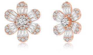 18KT Six Flower Petal Earrings