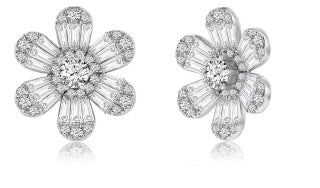 18KT Six Flower Petal Earrings