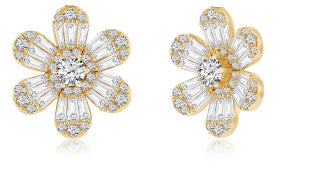 18KT Six Flower Petal Earrings