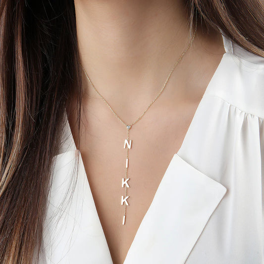 Custom Lariat Name Necklace